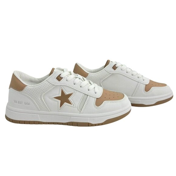 Vintage Havana Shoes - Vintage Havana Womens Star Fresh Sneakers White/Nude Size 8 With 2 Keychains
